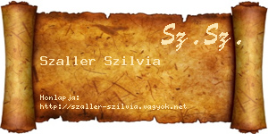 Szaller Szilvia névjegykártya