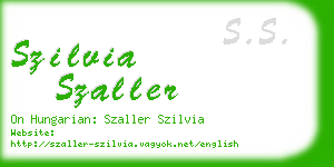 szilvia szaller business card